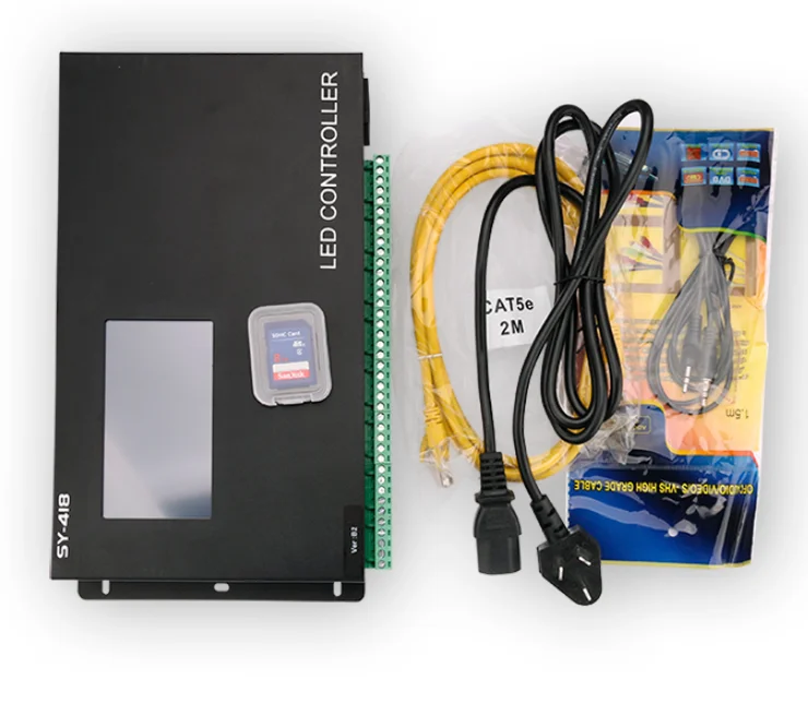 SY-418-B2 Screen Touch Musical Controller DMX to SPI AC100V- 240V 8 channels DMX512 Programmable Digital Led Controller