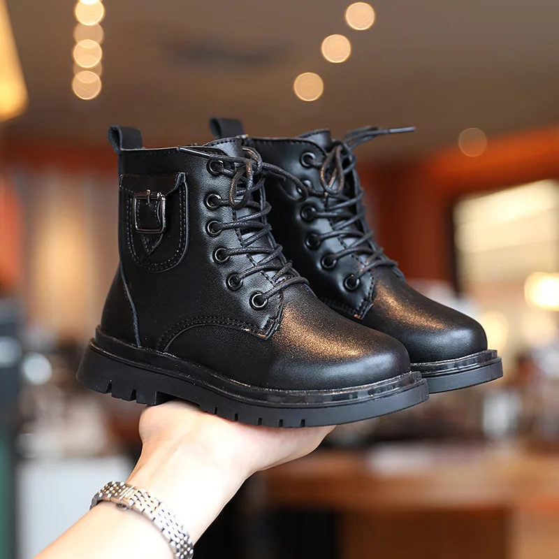 Детские ботинки для девочек водонепроницаемые резиновые зимние кроссовки обувь