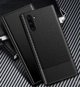 

100pcs/lot Note 10 Pro Luxury Carbon Fiber Protection Back Cover for Samsung Galaxy Note 10 Note10 Pro Note 9 8 TPU Armor Case