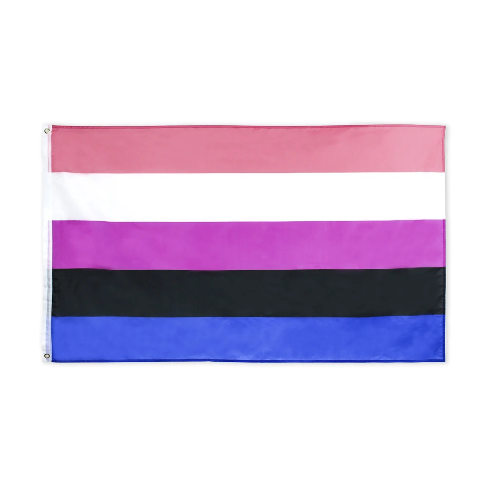 Xiangying 90*150 см 3x5 ЛГБТ пол queer пол флюид pride флаг - Цвет: D12C