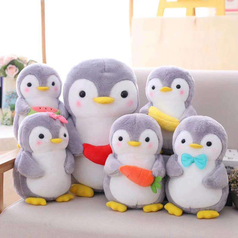 1個25 45センチメートルかわいいフルーツペンギンぬいぐるみソフトぬいぐるみ人形子供のおもちゃの家の装飾高品質pelucheギフト子供のための Stuffed Plush Animals Aliexpress