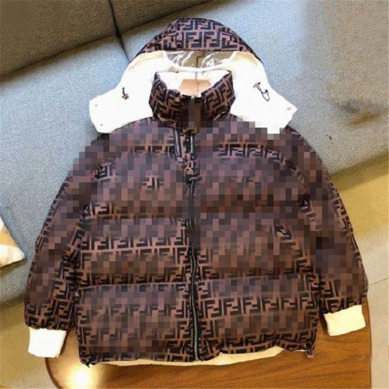 

2020 new winter fashion brand two-sided down cotton jacket letter hooded bread jacket men and women couple FEND jacket