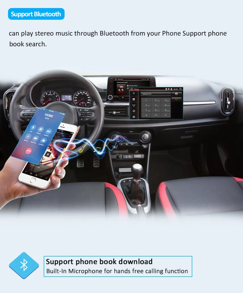 Clearance Bosion Android 9.0 Octa Core car DVD GPS Fit KIA PICANTO MORNING 2017 2018 2019 Car Player Navigation GPS Radio 6