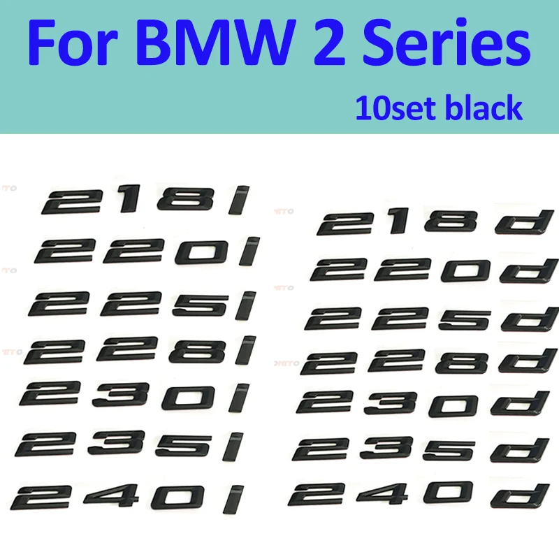 

Auto ticker For BMW F22 F45 2 Series 218i 220i 225i 228i 230i 235i 240i Rear Boot Number Letters Stickers Emblem Logo Decals