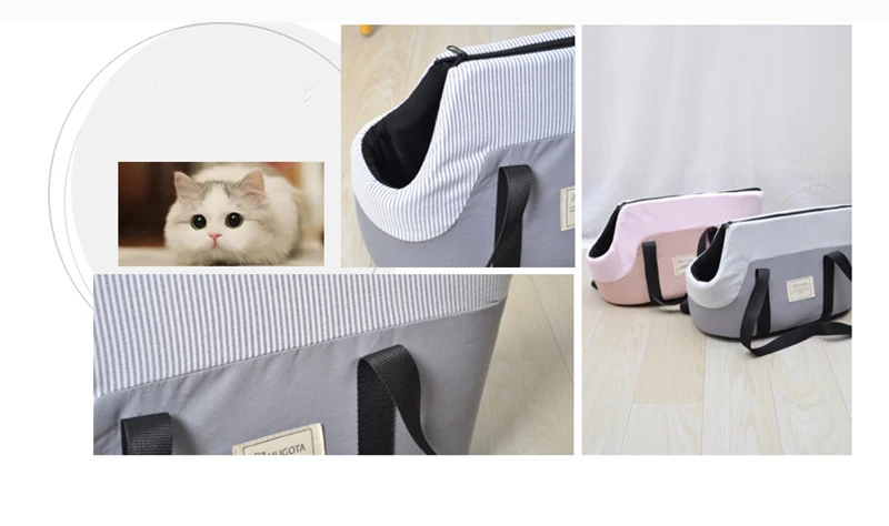 Foldable Pet Cat Outdoor Carrier Bag Dog Travel Handbag Breathable Pet Portable Tote Cat Slings Front Bags for Small Medium Cats