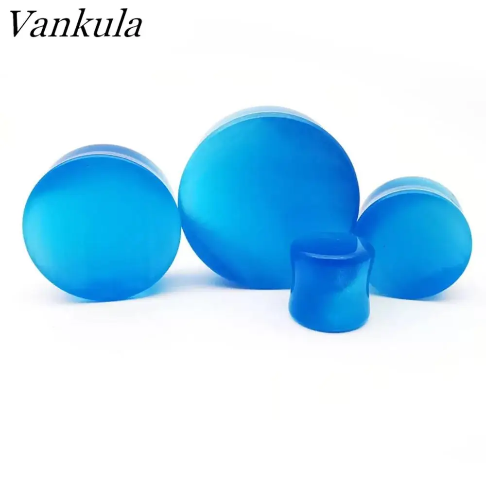 

Vankula Natural Stone Ear Plug Tunnels Blue Stone Ear Plug Expander For Body Jewelry Stretching Pair Selling