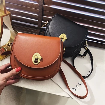 

Vintage Crossbody Saddle Bags for Women 2020 Female Shoulder Bag Ladies Soft Open Pocket Versatile PU Leather Luxury Handbags