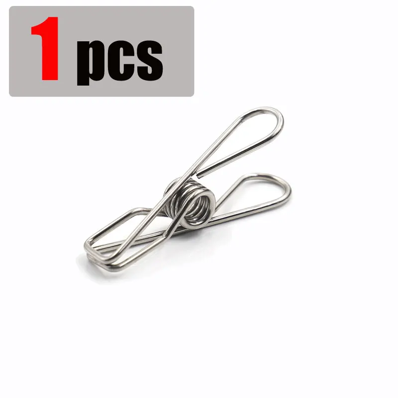 1PCS Clip Металлические прищепки из нержавеющей стали, кожаные инструменты для рукоделия, серебряные прищепки для одежды прищепки, зажимы, пожизненные принадлежности, кожа, ремесло - Цвет: 1PCS Clip