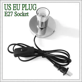 

1.8m US EU plug 110v 220v E27/ E26 socket lamp holder for table lamp bar cafe living room bedroom decoration sterilization light