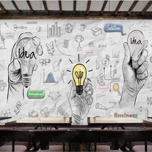 Пользовательские 3D обои мультфильм ручная роспись светильник лампа фон стены высокого качества водонепроницаемый материал