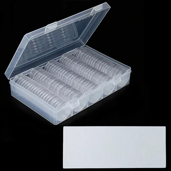 

Clear Coin Protector Case Coin Collection 100 Pcs Transparent Coin Storage Box 20/25/27/30mm Round Coin Capsules Containers