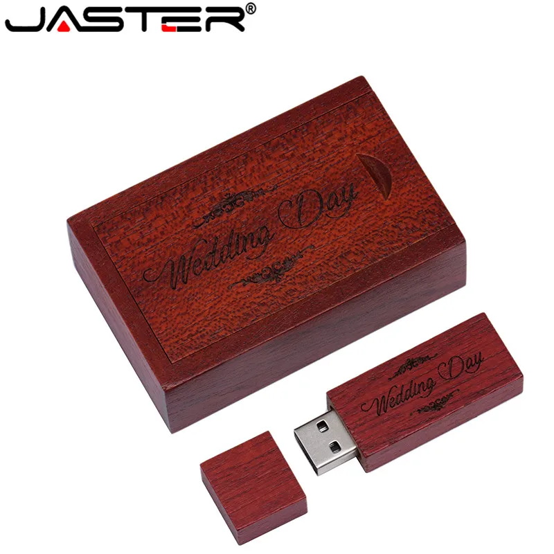 JASTER 1 шт бесплатный логотип деревянный usb флэш накопитель с коробкой Ручка 128 Гб 64