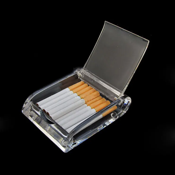 20 сигарет женский прозрачный пластиковый портсигар флип сигарета коробка Высококачественный портативный герметичный водонепроницаемый креативный подарок