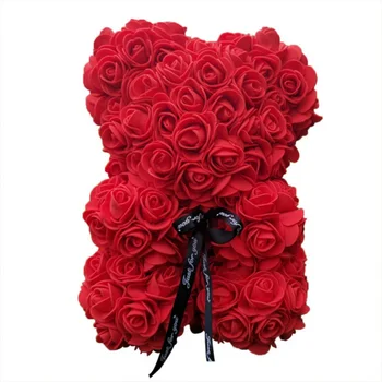 

Artificial Rose Teddy Bear Eternal Flower Valentine'S Wedding Birthday Gift Hug Bear Party Wedding Decoration