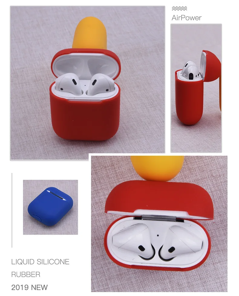 

Liquid Ultra-thin Silicone AirPods Case For Bluetooth Headphones 1/2 Generation General Charging Headset Case