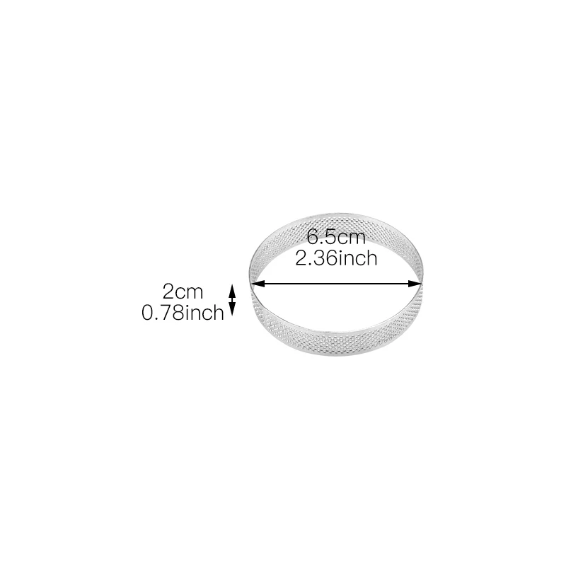 Round 6.5cm Эллиптический мусс из нержавеющей стали, формы для изготовления тортов, фруктовый пирог, форма для торта и печенья для выпечки, пиццы, сделай сам, декоративная форма для выпечки, инструменты - Цвет: Round 6.5cm