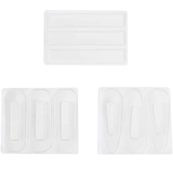 

New DIY Hair Clip Mould Jewelry Casting, DIY Silicone Molds Making Craft Meaningful Handmade Works (3Pcs)