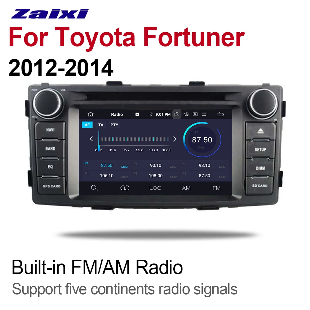 Автомобильный мультимедийный плеер для Toyota Fortuner 2012 2013 2014 Android 2 Din WIFI GPS навигация