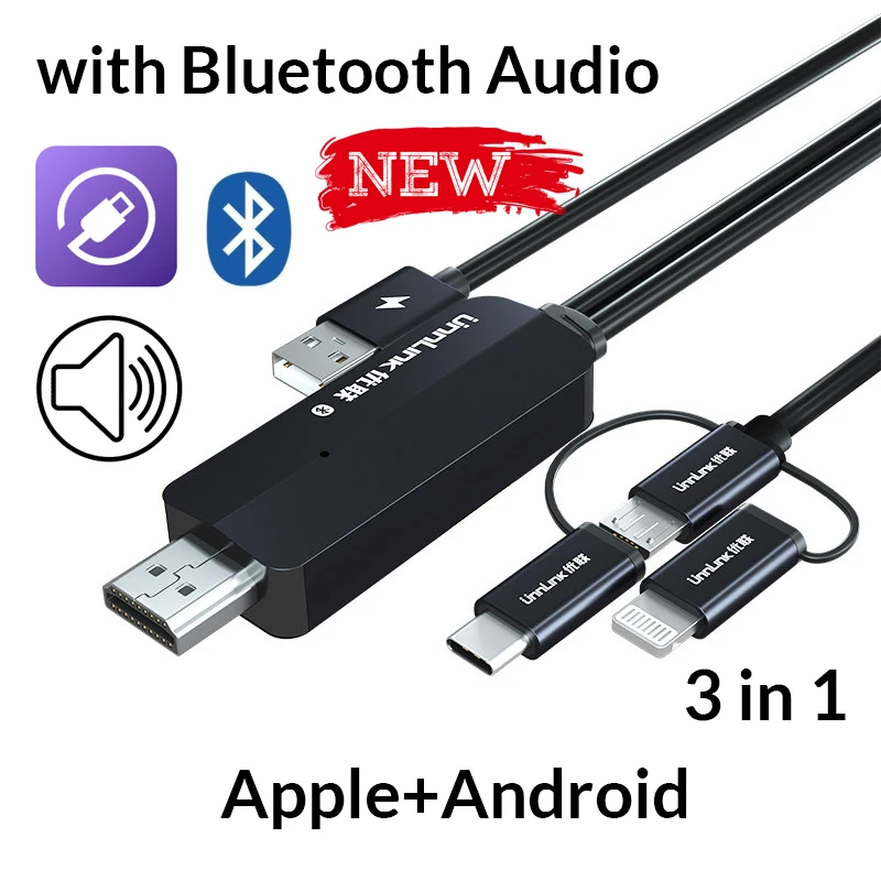 Cable Hdmi Dehuka Compatible Dispositivos Celular iPhone Video Full Hd 4k  Transmitir Audio Video Nitido Para