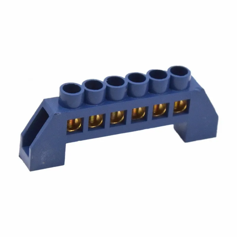 

2pcs 6 hole Zero Line Terminal Block Flame Retardant Plastic Household Electrical Box Wire Connector Block Electric Accessories
