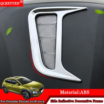 

QCBXYYXH Car Styling ABS Side Reflective Decorative Frame Sequins Auto Sticker Accessories Fit For Hyundai Kona Encino 2018 2019