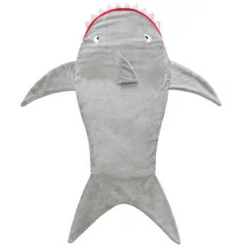 

3D Cartoon Shark Tail Sofa Beach Soft Blanket Animal Flannel Sleeping Bag for Kids Newborn Baby Gifts