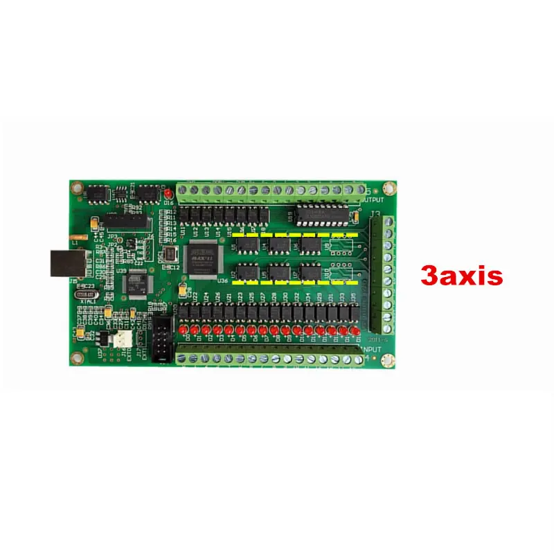 3Axis Mach3 3 оси 4 оси ЧПУ контроллер движения USB карта Интерфейс инструмент 200 кГц секционная плата для ЧПУ гравировальный станок - Цвет: 3Axis