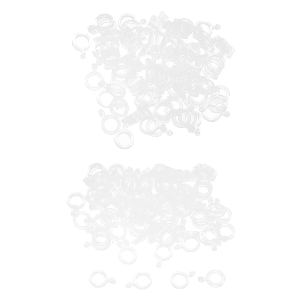 200pcs Baits Elastic Bands Pellet Rubber Rings Clear Baits Holder 5mm 7mm