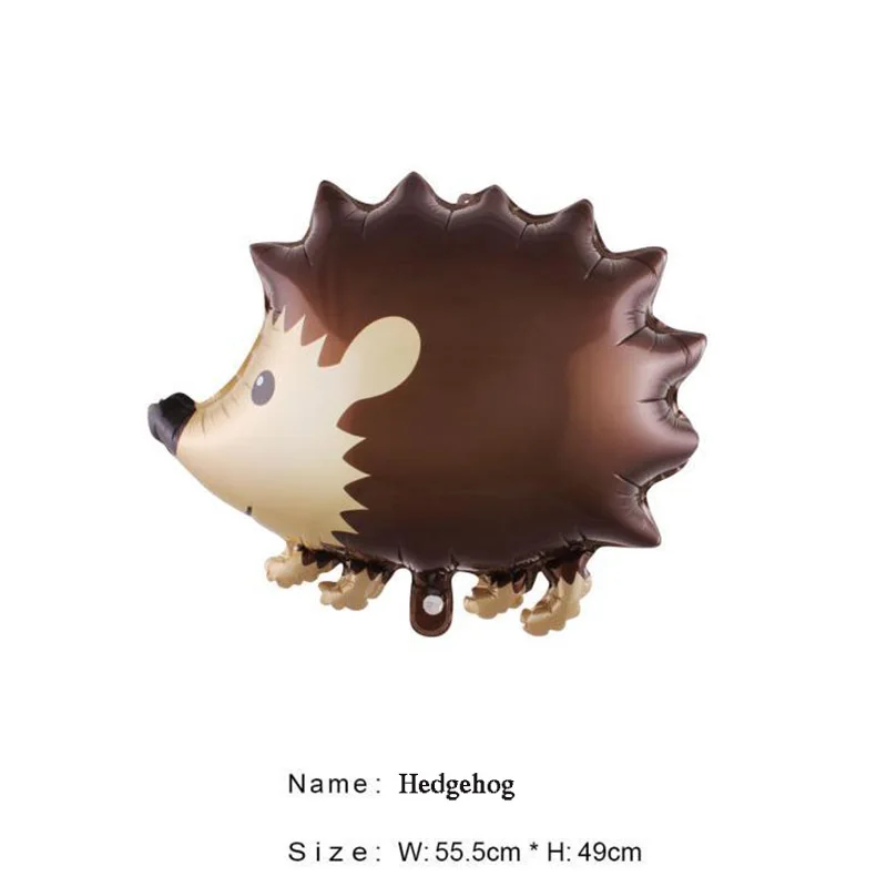 Hedgehog Джунгли сафари вечерние декор для вечеринки в честь Дня рождения животных фольги гелиевые шары зоо диких животных один детский воздушный шар вечерние украшения фона - Цвет: Hedgehog