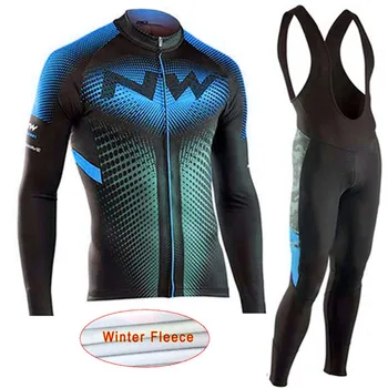 

NW 2020 men winter long sleeve polar cycling Jersey set hot cycling racing clothes cycling uniform cycling uniform
