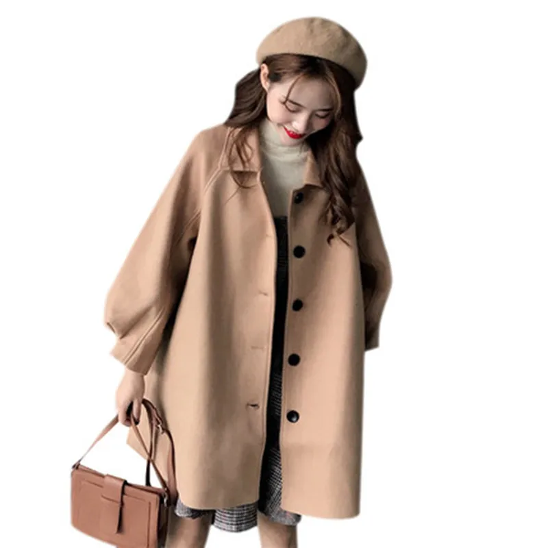 

Cheap Wholesale Korean version of the loose long section 2019 New Autumn Winter Hot Sale Women Fashion Casual Jacket Women Coat
