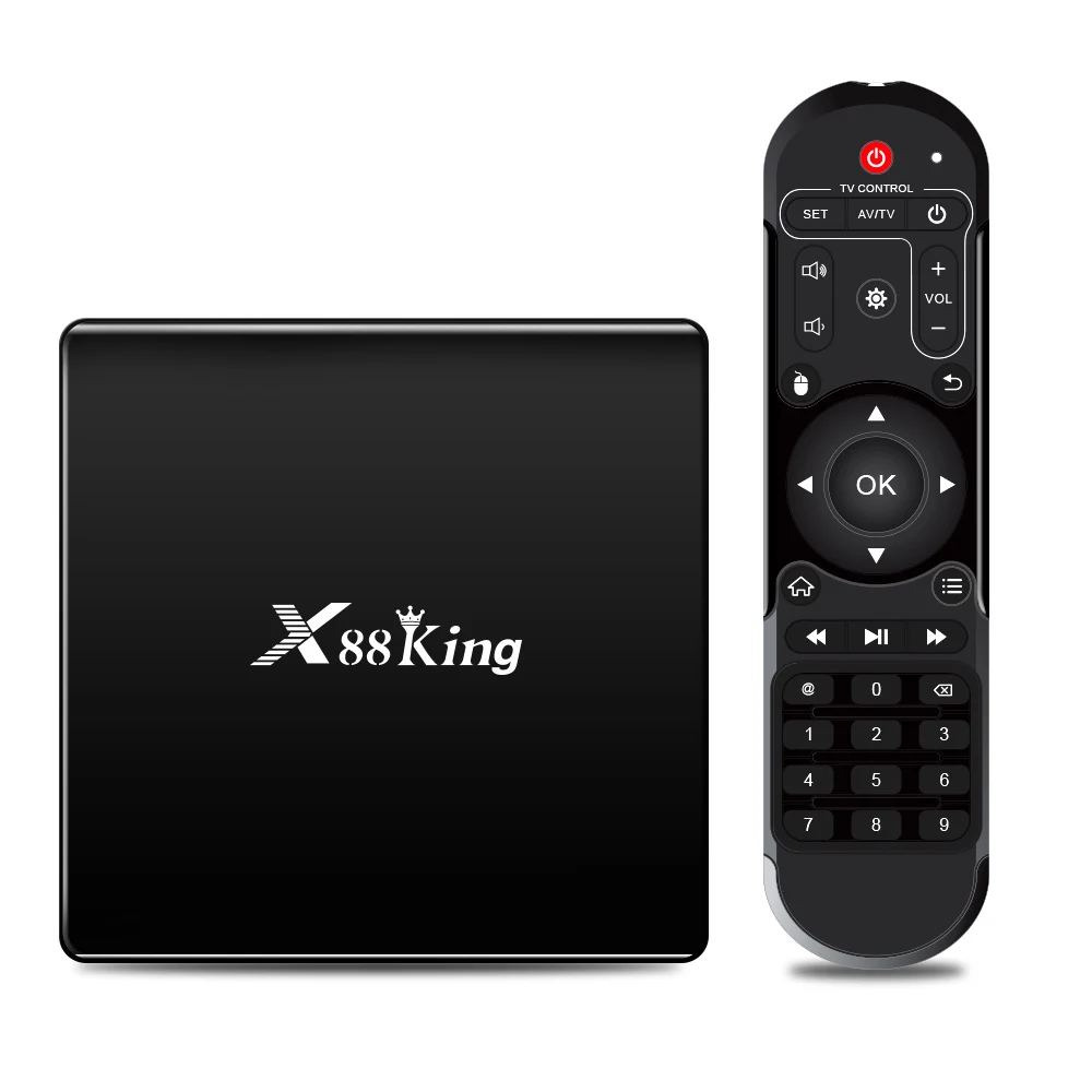 X88 King Android 9.0 TV Box S922X BT5.0 Hexa-core Mali-G52 MP6 TV Set Top Box LPDDR4 4GB+128GB HD 4K Media Player 2.4G/5G WiFi - Цвет: Черный