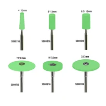 1 шт. Стоматологическая лабораторная керамика алмазный камень полировальная шлифовальная машина для полировки циркония быстрая шлифовка без необходимости водяного охлаждения зеленый Youdent
