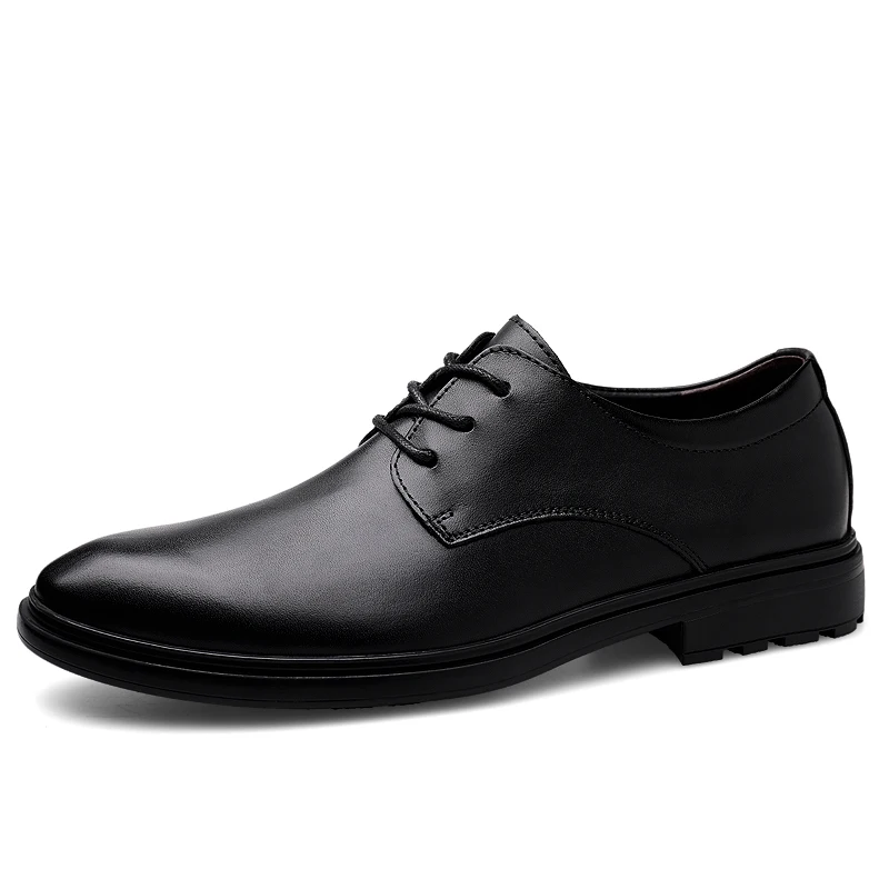 

New Fashion Oxford Business Men Shoes Genuine Leather High Quality Soft Casual Breathable Men's Flats %SH1903