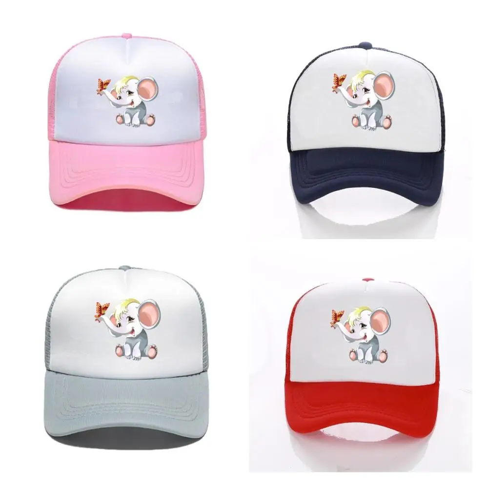 

Custom Name Hats Classic Customize Baseball Fitted Hats Cute Baby elephant LOGO Printed Women's Man's Children's Baseball Caps