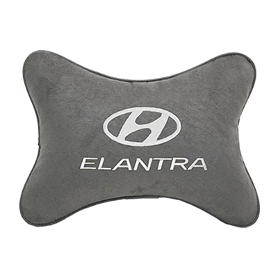 Car neck pillow/headrest/car accessories/Alcantara L.Grey C car logo Hyundai Elantra pillow headrest | Автомобили и мотоциклы