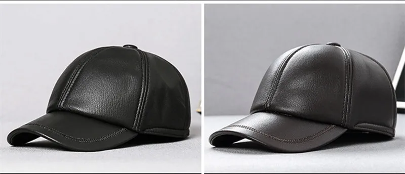 Snapback Кепка SILOQIN мужские кожаные брендовые Кепки из овечьей кожи s шляпа из натуральной кожи новая простая модная бейсболка Bone DAD плоская кепка
