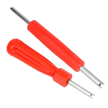 

DIYWORK Tire Repair Tool Portable 2Pcs/Set Valve Core Screwdriver Kit Valve Core Wrench Set HVAC Installation Remover Changer