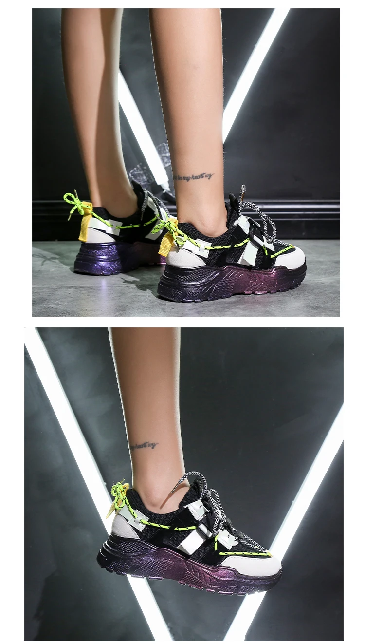 Weweya; коллекция года; фиолетовые кроссовки для женщин; Новинка; Стильная Спортивная обувь; удобная обувь на высоком каблуке для прогулок и бега; обувь для девочек; 42