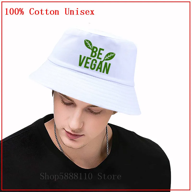 BE VEGAN зеленая Панама мужская шляпа женская летняя Боба в стиле хип хоп Рыбацкая