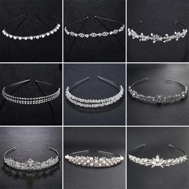 Efily Wedding Tiaras and Crowns Crystal Luxury Jewelry Rhinestone Headbands for Women Bridal Hair Accessories Hair Band Gift hair accessory jewelry accessories hair headdress bridal headwear hair band crown