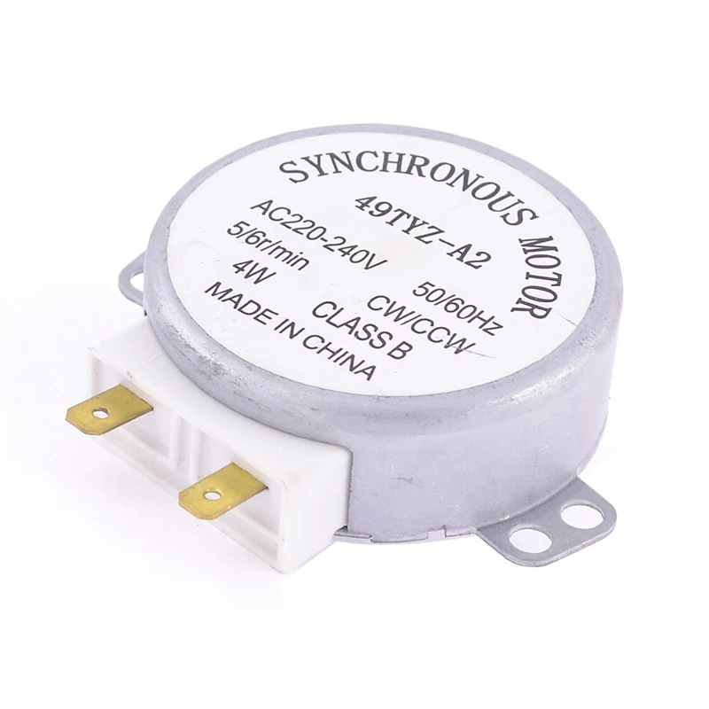 

New miniwave Oven Turntable Synchronous Motor CW/CCW 4W 5/6RPM AC 220-240V
