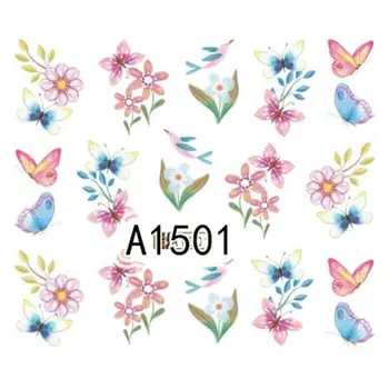 

12 Pcs/set DIY Jewelry Crystal Epoxy Filling Material Water-based Flower Butterfly Pregnant Woman Nail Applique Sticker Decor