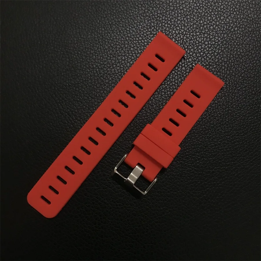 20 мм ремешок для Amazfit GTS BIP Смарт-часы ремешок 22 мм силиконовый браслет для Xiaomi Huami Amazfit GTR 47 мм/Stratos/Pace - Цвет: Красный