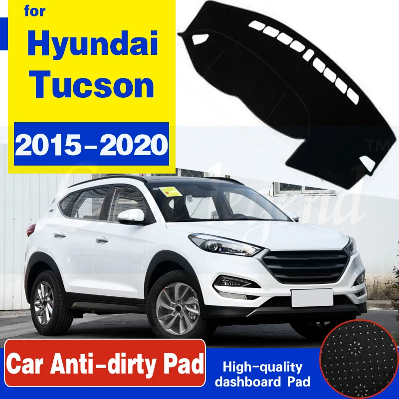 

For Hyundai Tucson 2015 2016 2017 2018 2019 2020 Car Dashboard Cover Avoid Light Pad Instrument Panel Mat Carpets Accessories