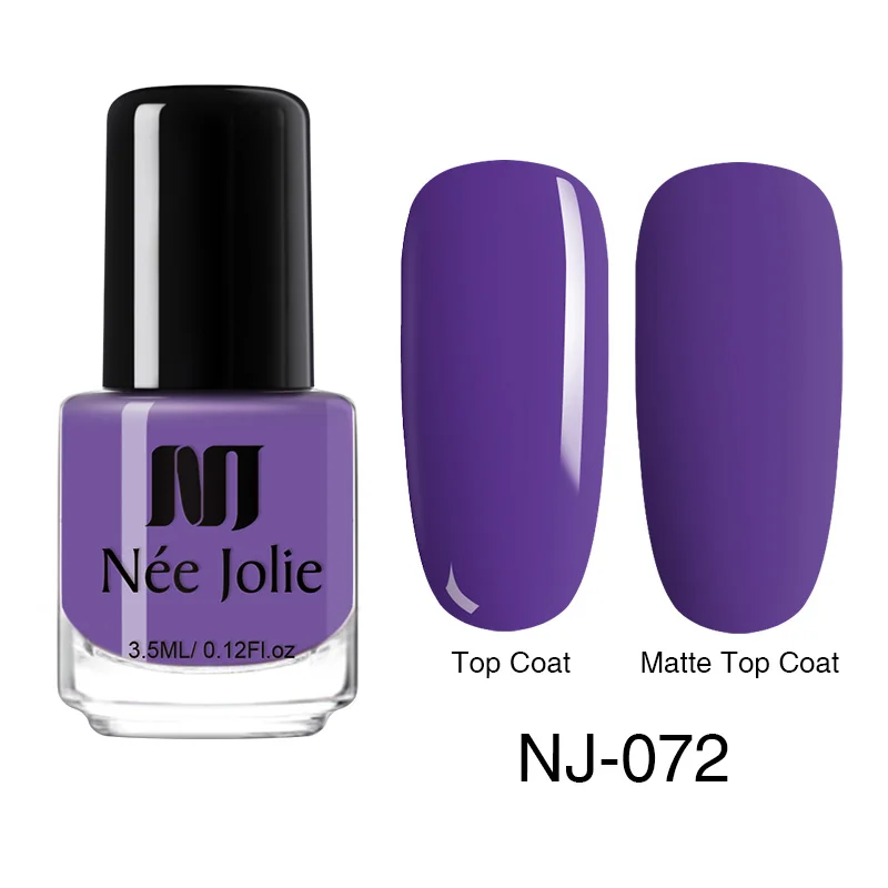3.5ml NJ-072 Матовый лак для ногтей NEE JOLIE Effetc, черный чистый цвет, розовый лак для ногтей, масляной лак, лак для ногтей, лак для ногтей - Цвет: 3.5ml NJ-072