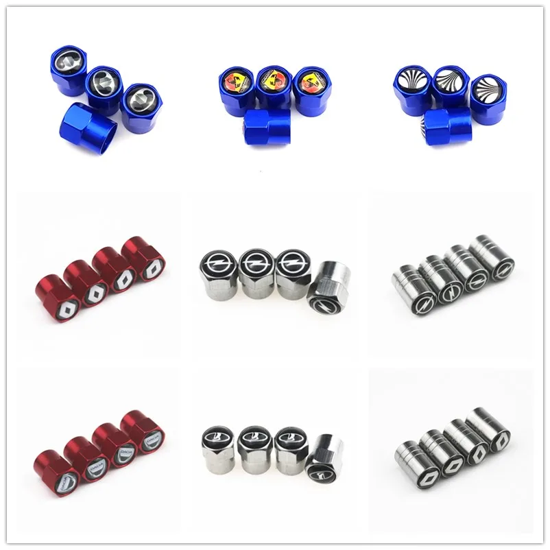 

4pcs Car Badge Wheel Tire Valve Cap Tyre Dust Cap For KIA lexus ford AUDI TOYOTA bmw Mercedes mazda skoda accesorios car styling
