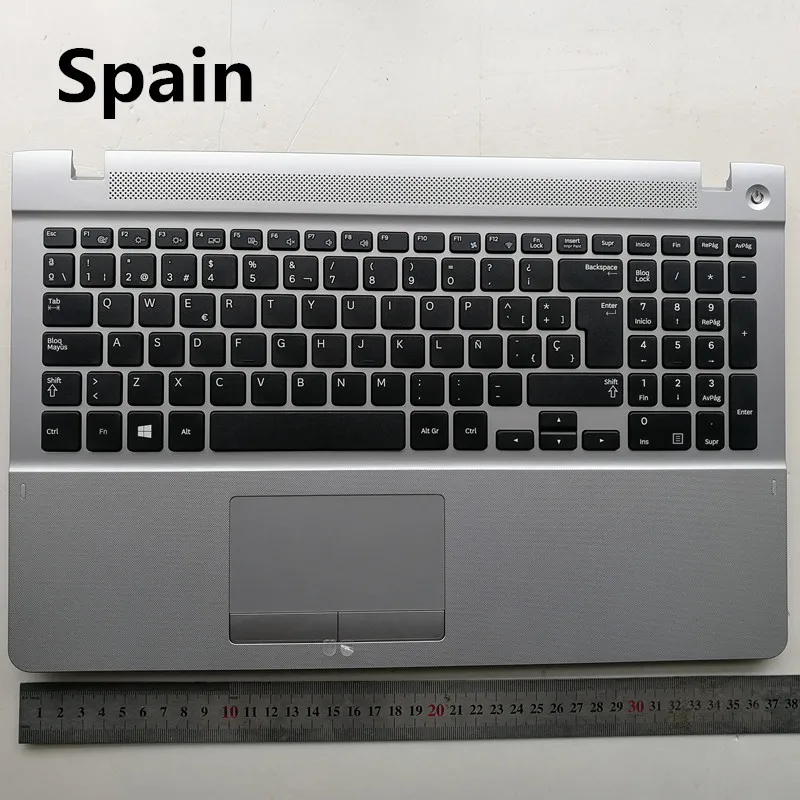 

Spain/swiss /CS SL new laptop keyboard with touchpad palmrest for Samsung NP 370R5V 450R5V 450R5E 370R5E 510R5E 470R5E