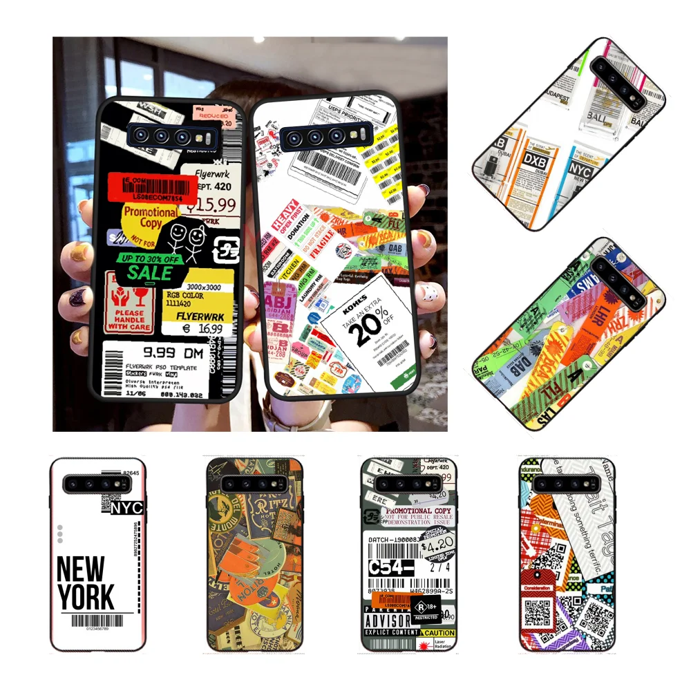 

NBDRUICAI Hot Instagram QR code tags Black Phone Case Cover for Samsung S9 plus S5 S6 edge plus S7 edge S8 plus S10 E S10 plus