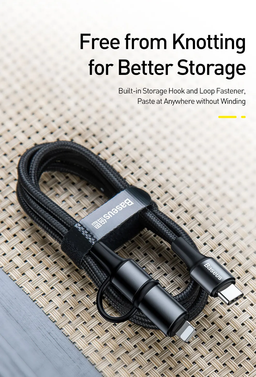 Baseus 60 Вт usb type C-USB C кабель 2 в 1 USB кабель для Lightning iPhone 11 Pro PD Быстрая зарядка Quick Charge 3,0 USB C кабель